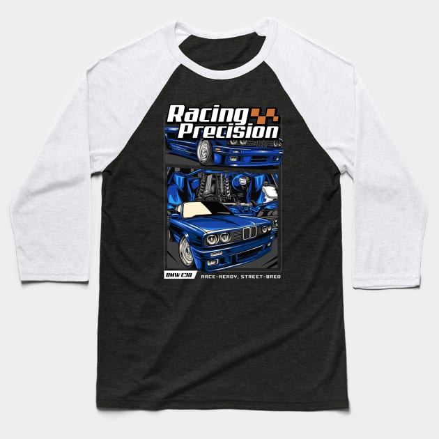 E30 Racing Precision Baseball T-Shirt by Harrisaputra